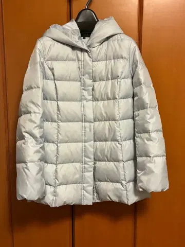 INDIVI 후드 부착 다운 자켓 라이트 그레이 XXS