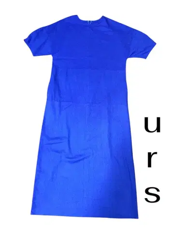 urs 블루 파랑 반팔 롱 원피스 L