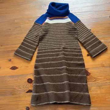 이탈리아제 알파카 혼방 니트 원피스 하이넥