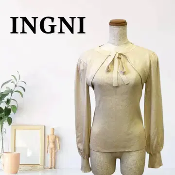 zG325 [ M ] INGNI 리브 니트 보타이 레이어드