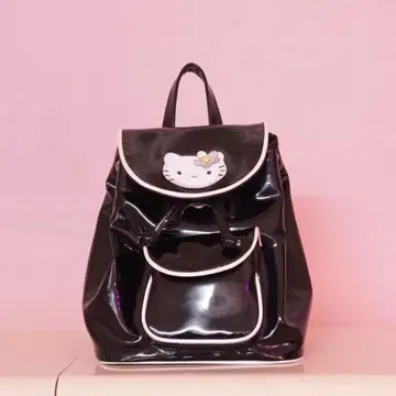 헬로키티 덤 포함 1998년산 에나멜 블랙 백팩