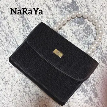 [나라야] 핸드백 펄 블랙 럭셔리 미니 포멀 파티