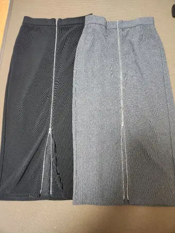 GU 프론트 지퍼 내로우 롱 스커트 타이트 스커트 XL