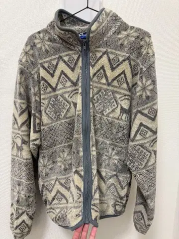 Penfield 기하학 패턴 플리스 자켓 USA M 90s