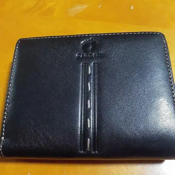 가죽 접이식 지갑 블랙