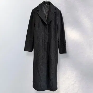 울 100% 롱 코트 히요쿠 버튼  심플 무지 M [ c16