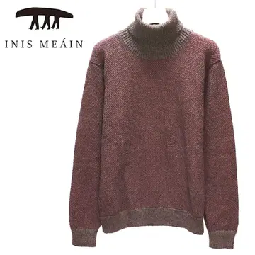 [ INIS MEAIN ] 미사용 알파카 실크 소재 터틀넥 니트 L