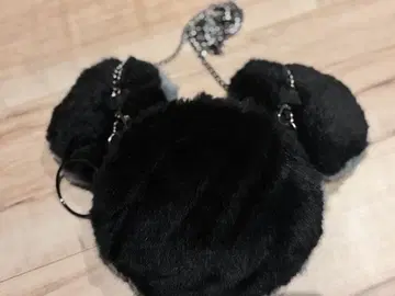 도쿄 디즈니 리조트 미키 퍼 미니백 (블랙 그레이)