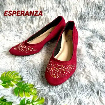 [ 새상품급 ] ESPERANZA 비쥬 웨지솔 빨간색 23.0