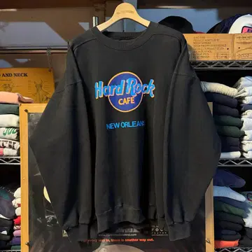 90s 빈티지 USA 하드 록 카페 맨투맨 블랙 XL