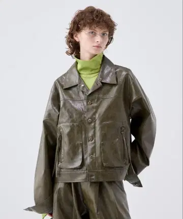 빈티지 스타일 밀리터리 쇼트 재킷 사이즈 1