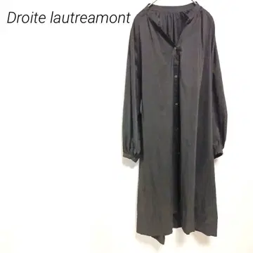 드루아 로트레아몽 블랙 버튼 롱 드레스 앞 버튼 M