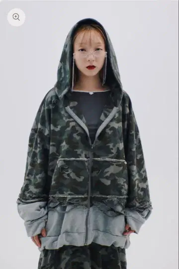 [ neith. ] 레이어드 크러쉬 후디 (카모 x 그레이)