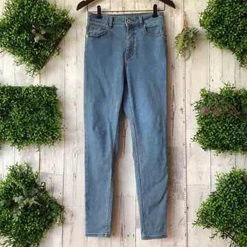 평평하게 놓음 허리 35 스트레치 밑위 27