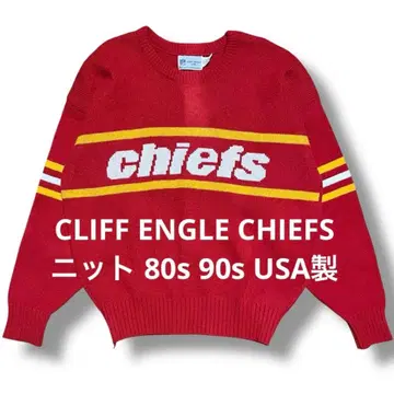 클리프 엥글 치프스 니트 80s 90s USA제 NFL