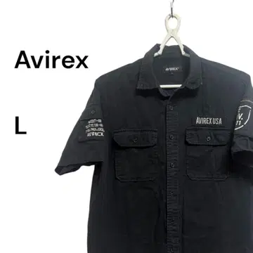 아비렉스 Avirex 블랙 밀리터리 셔츠