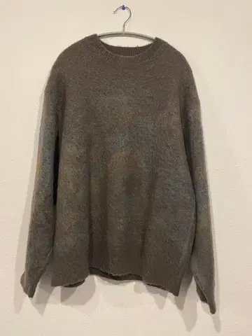 WYM 모헤어 블렌드 자카드 샤기 니트