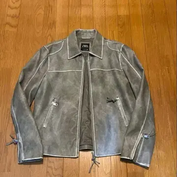 ZARA 자라 크롭 기장 가죽풍 자켓 가죽 자켓 인조 가죽