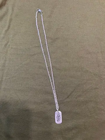 실버 도그택 목걸이 조각 포함