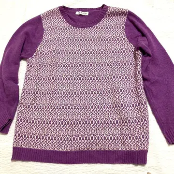 퍼플 긴팔 따뜻한 스웨터