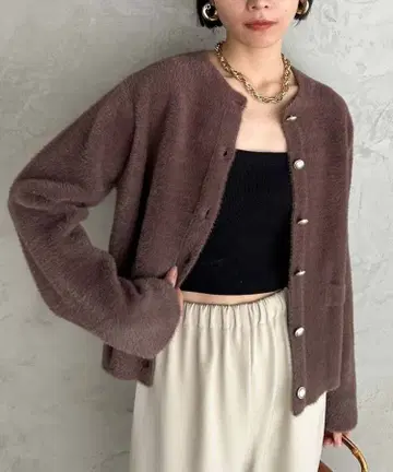 듀오 아카이브 골드 버튼 가디건