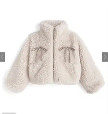 GRL 리본 보아 숏 기장 자켓 보아 자켓 점퍼 아이보리