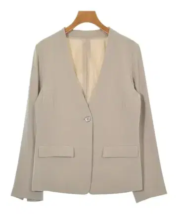 스마트 핑크 노카라 자켓 여성용