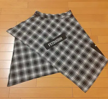 rovtski 체크 랩 스커트