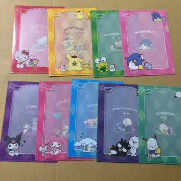 산리오 캐릭터즈 미니 클리어 파일껌 9종