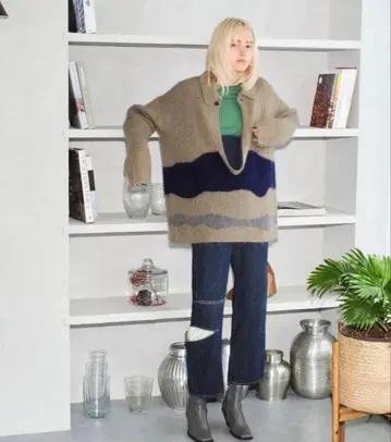 soduk / drawing knit brown