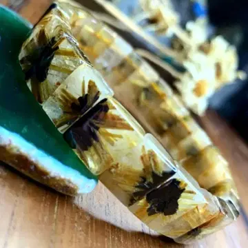 태양 방사 골드 타이친 루틸 쿼츠