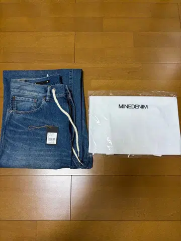 MINEDENIM 스트레이트 데님 블루