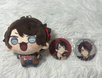 사에구사 아키나 봉제 인형 마스코트 캔뱃지 탐정&조수 니지산지