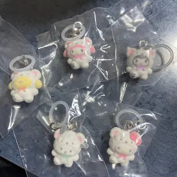 산리오 메지루시 액세서리 포근포근 스노우 세미 컴플리트 5개 세트