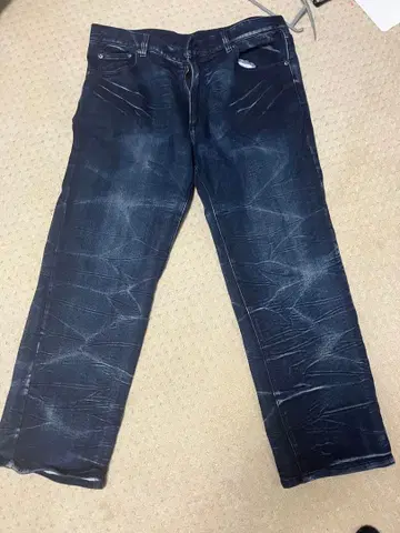 다크 블루 스트레이트 핏 데님