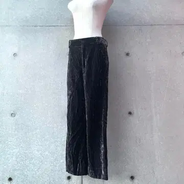 자라 ZARA 벨로아 스트레이트 팬츠 블랙 S