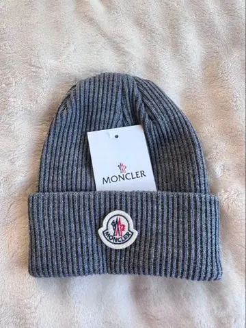 MONCLER 니트 모자 그레이