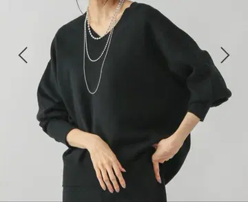 GLOBAL WORK 맨투맨 라이크 V넥 풀오버 블랙