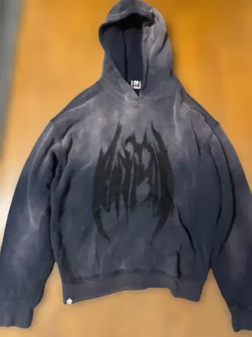 ANTIMID 다크 그레이 그래픽 프린트 후디 M