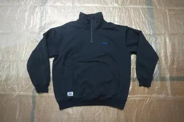 schott 하프 지퍼 후드티 백 로고