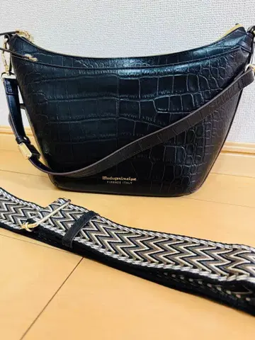 모다 프린치페 와이드 스트랩 부착 2웨이 숄더백