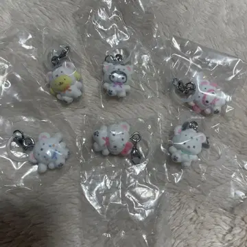 산리오 메지루시 액세서리 포근포근 스노우 전 6종 컴플리트