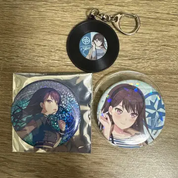 뱅드림 MyGO 시이나 타키 레코드풍 캔뱃지 스트랩 세트