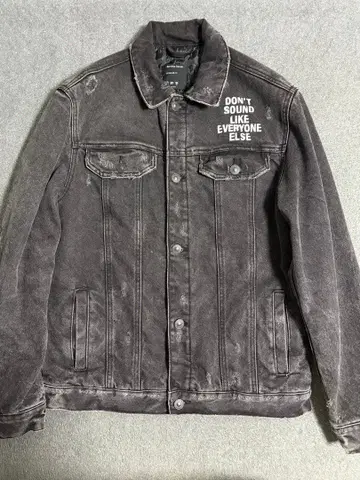 블랙 데님 자켓