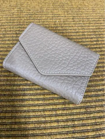 mal. 구매 그레이 가죽 접이식 지갑