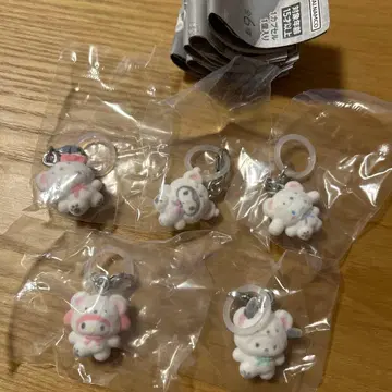 산리오 캐릭터즈 메지루시 액세서리 복슬복슬 스노우 세미 컴플리트