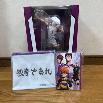 하이큐 우시지마 와카토시 & H상 가로막 플랫 파우치 G상 엽서북 미개봉