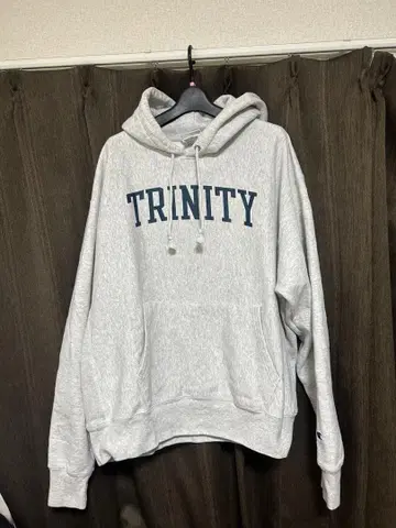 Champion 리버스 위브 TRINITY 프린트 그레이 XL