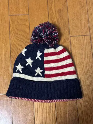 미국 국기 미국 니트 모자 폼폼 니트