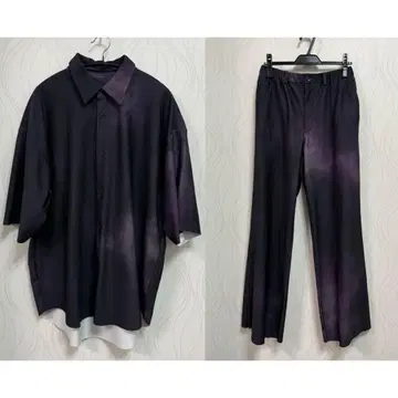 [ 완판템 ] HARE 셋업 플리츠 브라 가라 셔츠